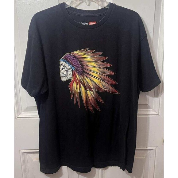 Vans Other - Vans Large Classic Black 66 Indian Headdress Skull Cotton T-Shirt Unisex